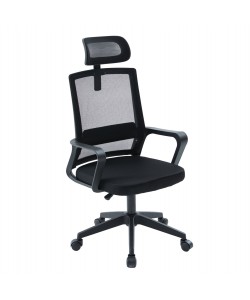 ΚΑΡΕΚΛΑ ΓΡΑΦΕΙΟΥ VELOCITY HM1229.01 ΜΑΥΡO MESH & PP 61x62x123Υεκ
