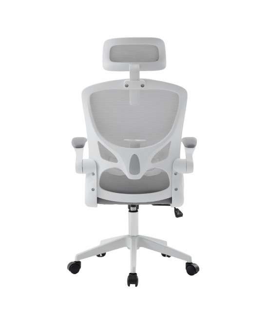 ΚΑΡΕΚΛΑ ΓΡΑΦΕΙΟΥ FLOATER HM1230.02 ΛΕΥΚΟ PP--ΑΝΟΙΧΤΟ ΓΚΡΙ MESH 62x62x106-116Υεκ