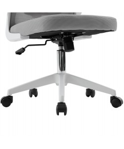 ΚΑΡΕΚΛΑ ΓΡΑΦΕΙΟΥ FLOATER HM1230.02 ΛΕΥΚΟ PP--ΑΝΟΙΧΤΟ ΓΚΡΙ MESH 62x62x106-116Υεκ