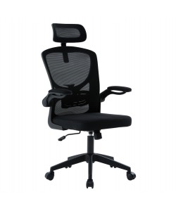 ΚΑΡΕΚΛΑ ΓΡΑΦΕΙΟΥ FLOATER HM1230.01 ΜΑΥΡO MESH & PP 62x62x106-116Υεκ