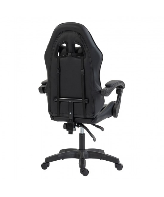 ΚΑΡΕΚΛΑ GAMING STRATUS HM1231.01 ΜΑΥΡΟ PVC--ΜΕ ΜΑΞIΛΑΡΑΚΙΑ ΜΕΣΗΣ/ΚΕΦΑΛΗΣ 62x62x119Υεκ