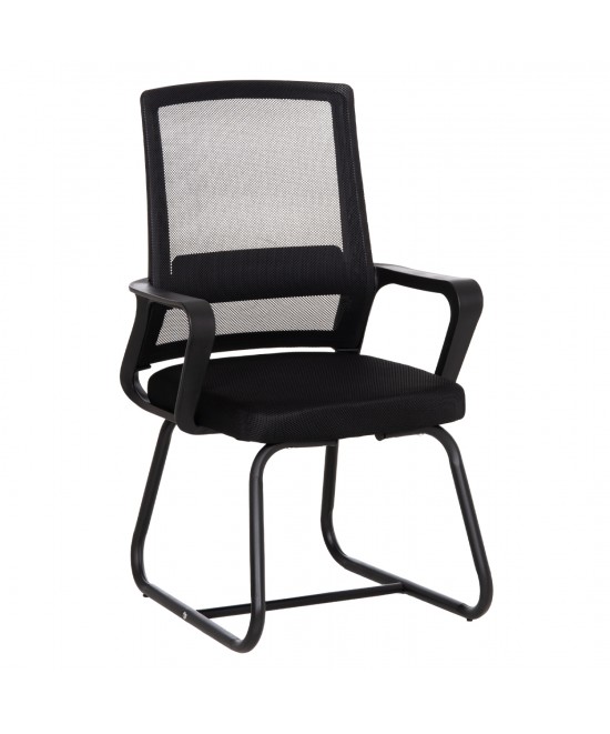 ΚΑΡΕΚΛΑ ΕΠΙΣΚΕΠΤΗ CASTER HM1228.01 PP--MESH--ΜΕΤΑΛΛΟ ΜΑΥΡΟ 46x52x94Υεκ