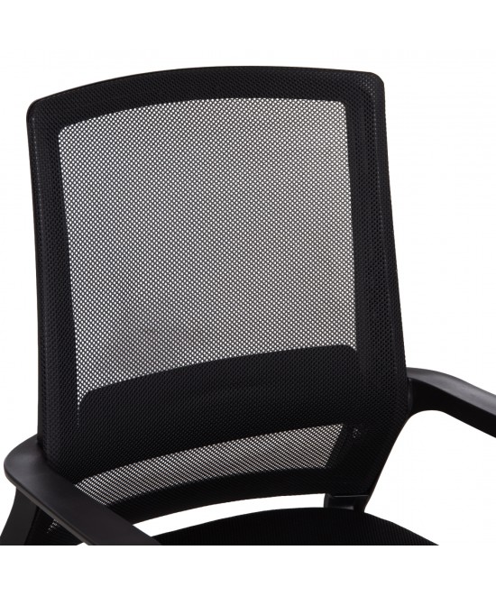 ΚΑΡΕΚΛΑ ΕΠΙΣΚΕΠΤΗ CASTER HM1228.01 PP--MESH--ΜΕΤΑΛΛΟ ΜΑΥΡΟ 46x52x94Υεκ