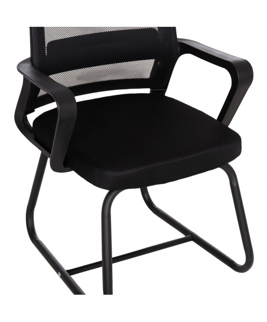 ΚΑΡΕΚΛΑ ΕΠΙΣΚΕΠΤΗ CASTER HM1228.01 PP--MESH--ΜΕΤΑΛΛΟ ΜΑΥΡΟ 46x52x94Υεκ