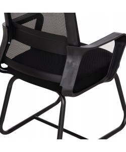 ΚΑΡΕΚΛΑ ΕΠΙΣΚΕΠΤΗ CASTER HM1228.01 PP--MESH--ΜΕΤΑΛΛΟ ΜΑΥΡΟ 46x52x94Υεκ