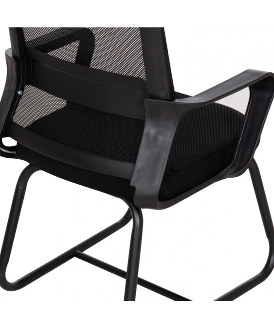 ΚΑΡΕΚΛΑ ΕΠΙΣΚΕΠΤΗ CASTER HM1228.01 PP--MESH--ΜΕΤΑΛΛΟ ΜΑΥΡΟ 46x52x94Υεκ