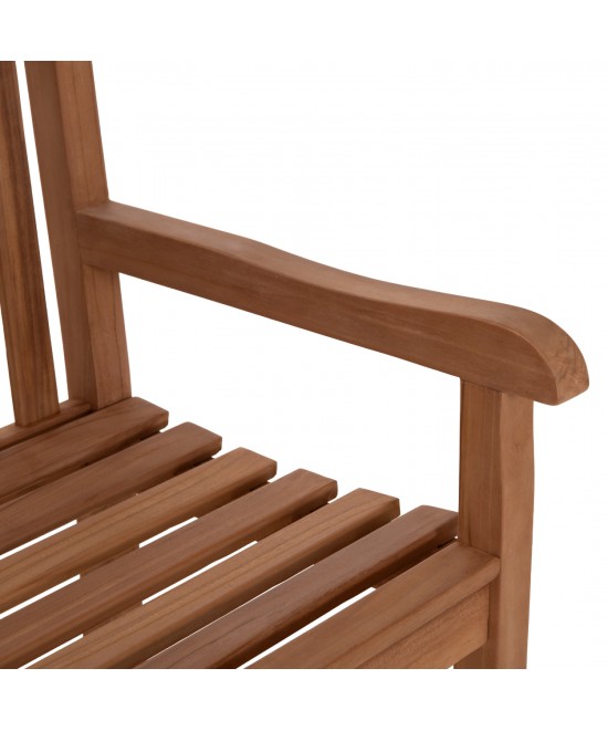 ΠΑΓΚΑΚΙ ΚΗΠΟΥ 2ΘΕΣΙΟ ELENA HM6651 ΞΥΛΟ TEAK--ΦΥΣΙΚΟ 120x60x95Υεκ.