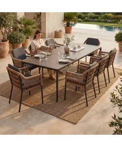 ΣΕΤ ΤΡΑΠΕΖΑΡΙΑΣ 9ΤΜΧ STAD HM10865.01 ΓΚΡΙ ΑΛΟΥΜΙΝΙΟ-SINTERED STONE TOP-OLEFIN