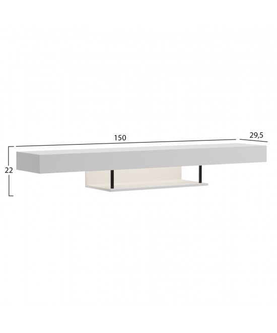 ΕΠΙΠΛΟ ΤΗΛΕΟΡΑΣΗΣ ΤΟΙΧΟΥ ME LED SAVOR HM18381.02 ΜΕΛΑΜΙΝΗ ΛΕΥΚΗ 150x29,5x22Υεκ ΕΠΙΠΛΟ ΤΗΛΕΟΡΑΣΗΣ ΤΟΙΧΟΥ ME LED SAVOR HM18381.02 ΜΕΛΑΜΙΝΗ ΛΕΥΚΗ 150x29,5x22Υεκ