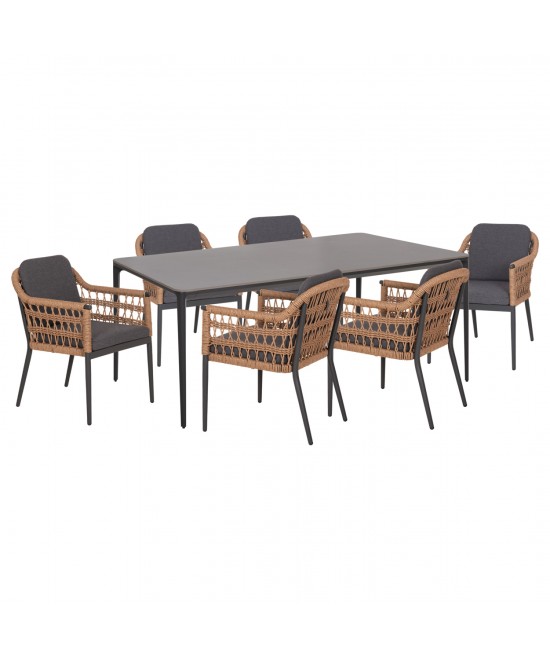 ΣΕΤ ΤΡΑΠΕΖΑΡΙΑΣ 7ΤΜΧ STAD HM10863.01 ΓΚΡΙ ΑΛΟΥΜΙΝΙΟ-SINTERED STONE TOP-OLEFIN ΣΕΤ ΤΡΑΠΕΖΑΡΙΑΣ 7ΤΜΧ STAD HM10863.01 ΓΚΡΙ ΑΛΟΥΜΙΝΙΟ-SINTERED STONE TOP-OLEFIN