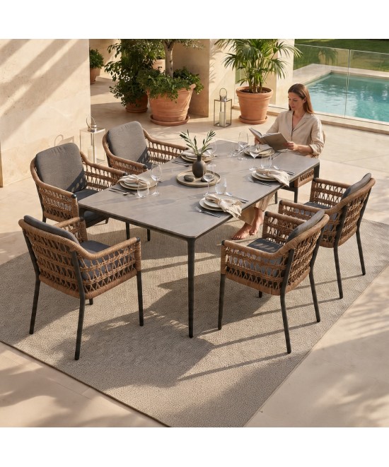 ΣΕΤ ΤΡΑΠΕΖΑΡΙΑΣ 7ΤΜΧ STAD HM10863.01 ΓΚΡΙ ΑΛΟΥΜΙΝΙΟ-SINTERED STONE TOP-OLEFIN ΣΕΤ ΤΡΑΠΕΖΑΡΙΑΣ 7ΤΜΧ STAD HM10863.01 ΓΚΡΙ ΑΛΟΥΜΙΝΙΟ-SINTERED STONE TOP-OLEFIN