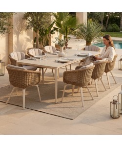 ΣΕΤ ΤΡΑΠΕΖΑΡΙΑΣ 9ΤΜΧ VICTUS HM10864.02 ΜΠΕΖ ΑΛΟΥΜ. & OLEFIN-ΛΕΥΚΟ SINTERED STONE