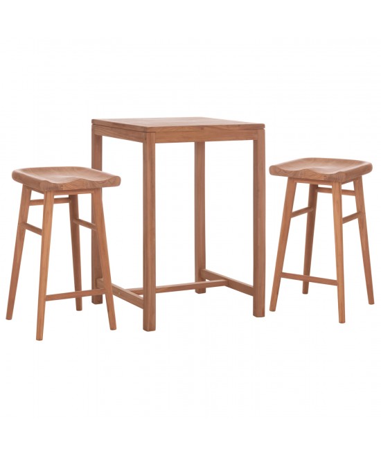 ΣΕΤ ΤΡΑΠΕΖΙ ΜΕ 2 ΣΚΑΜΠΟ ΜΠΑΡ BOLMAR HM10917 ΞΥΛΟ TEAK ΣΕ ΦΥΣΙΚΟ ΧΡΩΜΑ