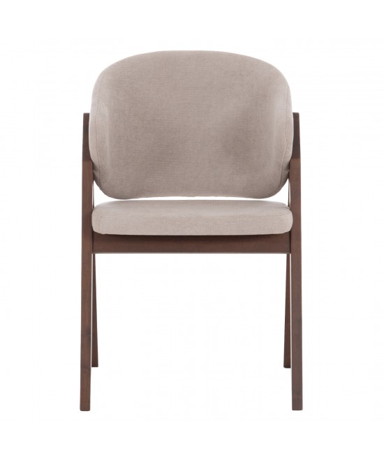 ΚΑΡΕΚΛΑ HANA HM9746.11 RUBBERWOOD ΣΕ ΜΑΥΡΟ ΧΡΩΜΑ-ΓΚΡΙ ΥΦΑΣΜΑ 55,5x60x85Yεκ.
