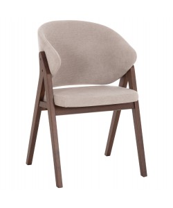 ΚΑΡΕΚΛΑ HANA HM9746.11 RUBBERWOOD ΣΕ ΜΑΥΡΟ ΧΡΩΜΑ-ΓΚΡΙ ΥΦΑΣΜΑ 55,5x60x85Yεκ.
