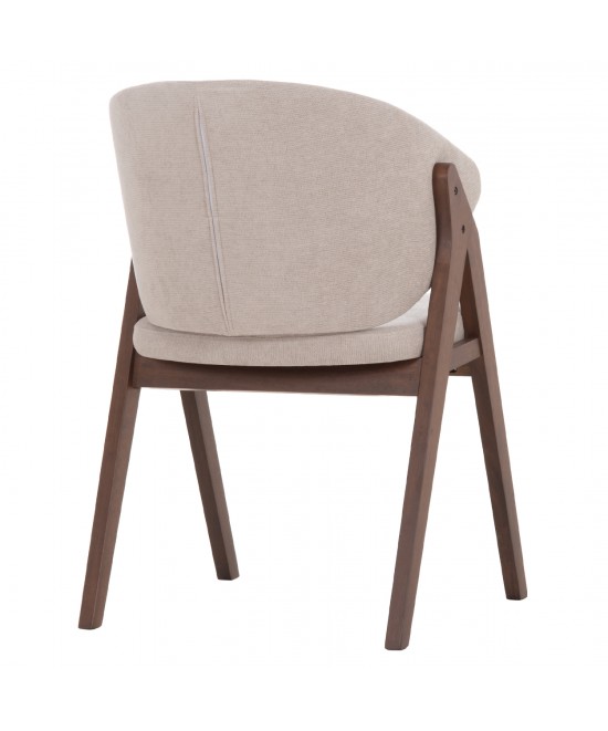 ΚΑΡΕΚΛΑ HANA HM9746.11 RUBBERWOOD ΣΕ ΜΑΥΡΟ ΧΡΩΜΑ-ΓΚΡΙ ΥΦΑΣΜΑ 55,5x60x85Yεκ.