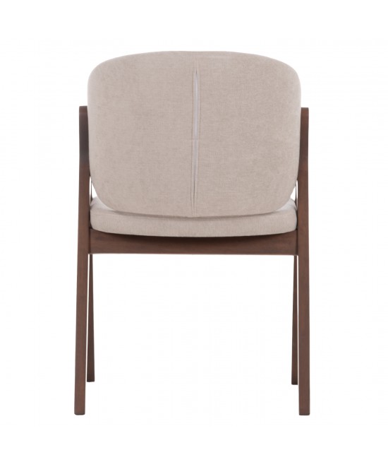 ΚΑΡΕΚΛΑ HANA HM9746.11 RUBBERWOOD ΣΕ ΜΑΥΡΟ ΧΡΩΜΑ-ΓΚΡΙ ΥΦΑΣΜΑ 55,5x60x85Yεκ.