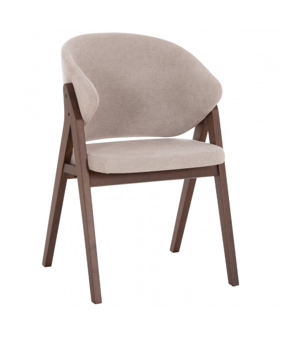 ΚΑΡΕΚΛΑ HANA HM9746.11 RUBBERWOOD ΣΕ ΜΑΥΡΟ ΧΡΩΜΑ-ΓΚΡΙ ΥΦΑΣΜΑ 55,5x60x85Yεκ.