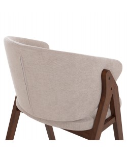 ΚΑΡΕΚΛΑ HANA HM9746.11 RUBBERWOOD ΣΕ ΜΑΥΡΟ ΧΡΩΜΑ-ΓΚΡΙ ΥΦΑΣΜΑ 55,5x60x85Yεκ.