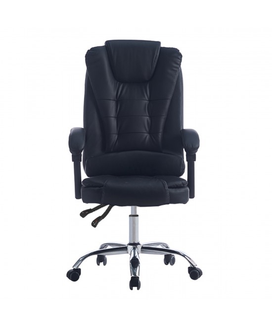 ΚΑΡΕΚΛΑ ΓΡΑΦΕΙΟΥ ΔΙΕΥΘΥΝΤΙΚΗ KYRON HM1221.01 ΜΑΥΡO PU--ΒΑΣΗ ΧΡΩΜΙΟΥ 65x46x112Υεκ