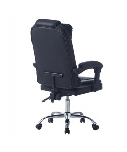 ΚΑΡΕΚΛΑ ΓΡΑΦΕΙΟΥ ΔΙΕΥΘΥΝΤΙΚΗ KYRON HM1221.01 ΜΑΥΡO PU--ΒΑΣΗ ΧΡΩΜΙΟΥ 65x46x112Υεκ