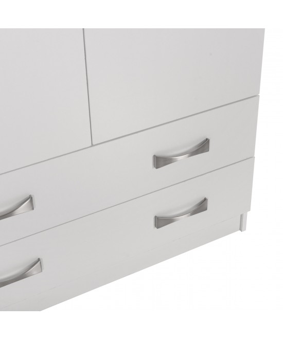 ΝΤΟΥΛΑΠΑ 3ΦΥΛΛΗ ΜΕ ΠΑΤΑΡΙ CARLY HM10891.05 ΜΕΛΑΜΙΝΗ ΣΕ ΛΕΥΚΟ 150X55Χ240Υεκ.