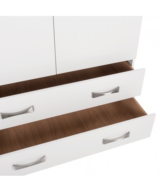 ΝΤΟΥΛΑΠΑ 3ΦΥΛΛΗ ΜΕ ΠΑΤΑΡΙ CARLY HM10891.05 ΜΕΛΑΜΙΝΗ ΣΕ ΛΕΥΚΟ 150X55Χ240Υεκ.
