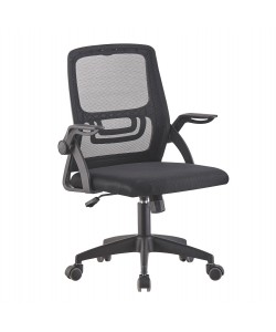 ΚΑΡΕΚΛΑ ΓΡΑΦΕΙΟΥ NETTIS HM1220.01 ΜΑΥΡO MESH-ΒΑΣΗ ΠΟΛΥΠΡΟΠΥΛΕΝΙΟΥ 47x47x109-119Υεκ