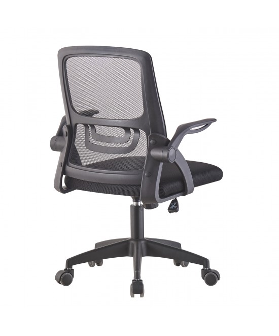 ΚΑΡΕΚΛΑ ΓΡΑΦΕΙΟΥ NETTIS HM1220.01 ΜΑΥΡO MESH-ΒΑΣΗ ΠΟΛΥΠΡΟΠΥΛΕΝΙΟΥ 47x47x109-119Υεκ