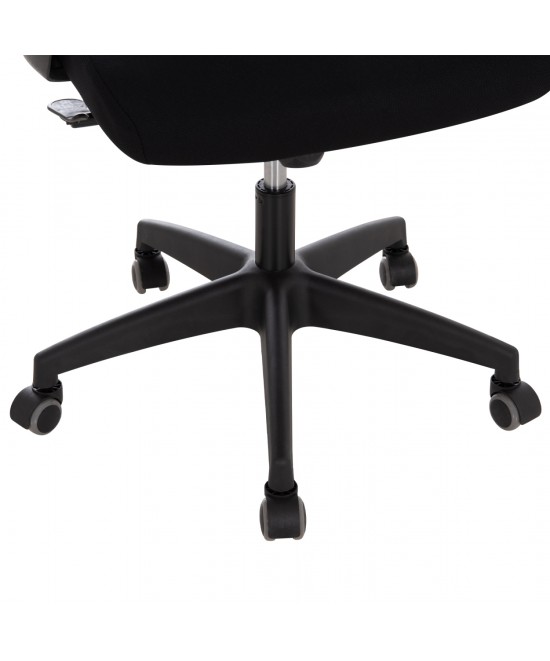 ΚΑΡΕΚΛΑ ΓΡΑΦΕΙΟΥ ELVAR HM1219.01 ΜΑΥΡO MESH--ΒΑΣΗ ΠΟΛΥΠΡΟΠΥΛΕΝΙΟΥ 63x56x125Υεκ