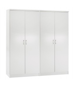 ΣΕΤ 2 ΝΤΟΥΛΑΠΕΣ 2ΦΥΛΛΕΣ JENNA HM11350.05 ΜΕΛΑΜΙΝΗ ΣΕ ΛΕΥΚΟ 160x43x181Υεκ