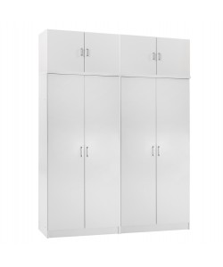 ΣΕΤ 2 ΝΤΟΥΛΑΠΕΣ 2ΦΥΛΛΕΣ ΜΕ ΠΑΤΑΡΙΑ JENNA HM11353.05 ΜΕΛΑΜΙΝΗ ΣΕ ΛΕΥΚΟ 160x43x240Υεκ