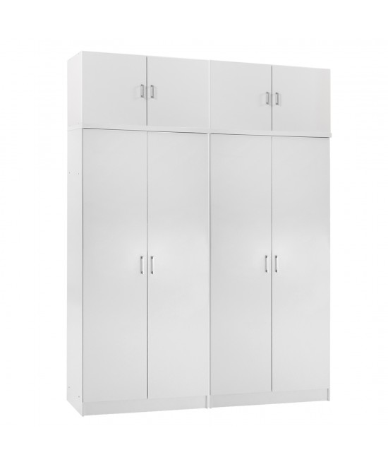 ΣΕΤ 2 ΝΤΟΥΛΑΠΕΣ 2ΦΥΛΛΕΣ ΜΕ ΠΑΤΑΡΙΑ JENNA HM11353.05 ΜΕΛΑΜΙΝΗ ΣΕ ΛΕΥΚΟ 160x43x240Υεκ