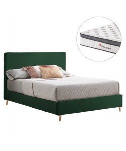 ΚΡΕΒΑΤΙ ΔΙΠΛΟ ΜΕ ΣΤΡΩΜΑ INDRA HM10810.13 ΚΥΠΑΡΙΣΣΙ ΒΕΛΟΥΔΟ--ΓΙΑ ΣΤΡΩΜΑ 160x200εκ