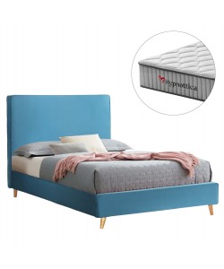 ΚΡΕΒΑΤΙ ΗΜΙΔΙΠΛΟ ΜΕ ΣΤΡΩΜΑ MAYLIN HM10758.08 ΒΕΛΟΥΔΟ ΤΙΡΚΟΥΑΖ--ΣΤΡΩΜΑ 120Χ200εκ