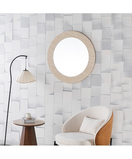 ΚΑΘΡΕΠΤΗΣ ΤΟΙΧΟΥ FONTE HM4880 ΠΛΑΙΣΙΟ MDF ΜΕ PVC ΣΕ ΧΡΩΜΑΤΙΣΜΟ ΤΡΑΒΕΡΤΙΝΑΣ Φ80εκ.