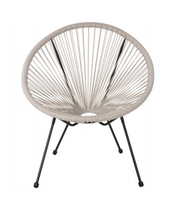ΣΕΤ ΕΞΩΤΕΡΙΚΟΥ ΧΩΡΟΥ 3ΤΜΧ ACAPULCO HM11861.03 P.E.RATTAN ΕΚΡΟΥ-ΜΕΤΑΛΛΟ ΣΕ ΜΑΥΡΟ