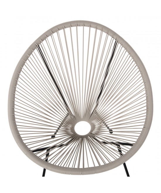 ΣΕΤ ΕΞΩΤΕΡΙΚΟΥ ΧΩΡΟΥ 3ΤΜΧ ACAPULCO HM11861.03 P.E.RATTAN ΕΚΡΟΥ-ΜΕΤΑΛΛΟ ΣΕ ΜΑΥΡΟ