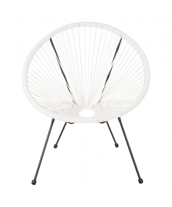 ΣΕΤ ΕΞΩΤΕΡΙΚΟΥ ΧΩΡΟΥ 3ΤΜΧ ACAPULCO HM11861.12 P.E.RATTAN ΛΕΥΚΟ-ΜΕΤΑΛΛΟ ΣΕ ΜΑΥΡΟ