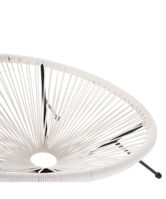 ΣΕΤ ΕΞΩΤΕΡΙΚΟΥ ΧΩΡΟΥ 3ΤΜΧ ACAPULCO HM11861.12 P.E.RATTAN ΛΕΥΚΟ-ΜΕΤΑΛΛΟ ΣΕ ΜΑΥΡΟ