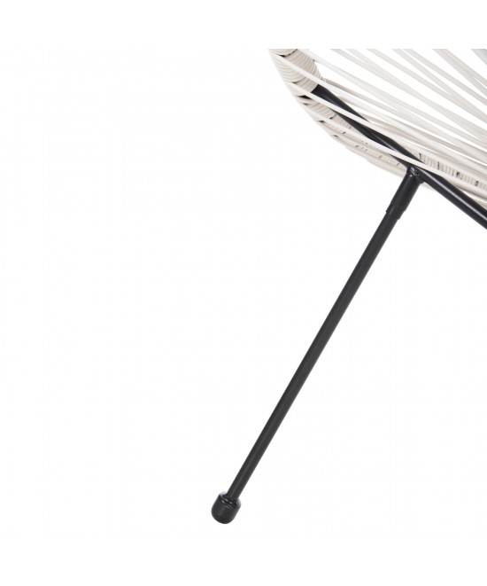ΣΕΤ ΕΞΩΤΕΡΙΚΟΥ ΧΩΡΟΥ 3ΤΜΧ ACAPULCO HM11861.12 P.E.RATTAN ΛΕΥΚΟ-ΜΕΤΑΛΛΟ ΣΕ ΜΑΥΡΟ