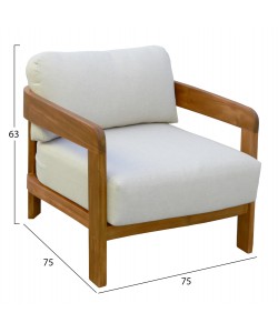 ΠΟΛΥΘΡΟΝΑ LOUNGE ΕΞ.ΧΩΡΟΥ SOLARA HM6513 ΞΥΛΟ ΑΚΑΚΙΑΣ ΦΥΣΙΚΟ-ΜΑΞΙΛΑΡΙΑ ΕΚΡΟΥ 75x75x63Υεκ
