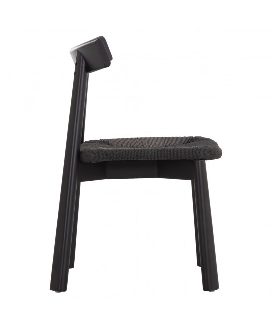 KΑΡΕΚΛΑ ΤΡΑΠΕΖΑΡΙΑΣ OSORIO HM18335.02 RUBBERWOOD & ΣΧΟΙΝΙ ΣΕ ΜΑΥΡΟ 51x55x74Υεκ
