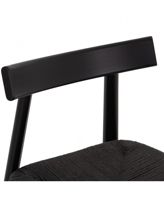 KΑΡΕΚΛΑ ΤΡΑΠΕΖΑΡΙΑΣ OSORIO HM18335.02 RUBBERWOOD & ΣΧΟΙΝΙ ΣΕ ΜΑΥΡΟ 51x55x74Υεκ