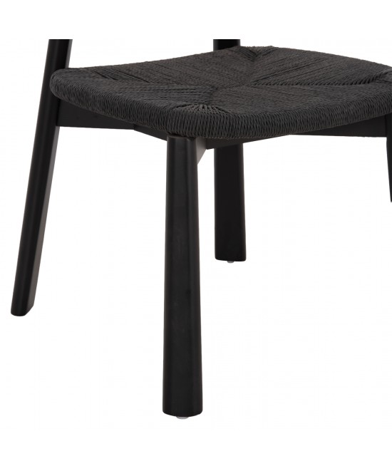 KΑΡΕΚΛΑ ΤΡΑΠΕΖΑΡΙΑΣ OSORIO HM18335.02 RUBBERWOOD & ΣΧΟΙΝΙ ΣΕ ΜΑΥΡΟ 51x55x74Υεκ