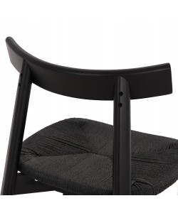 KΑΡΕΚΛΑ ΤΡΑΠΕΖΑΡΙΑΣ OSORIO HM18335.02 RUBBERWOOD & ΣΧΟΙΝΙ ΣΕ ΜΑΥΡΟ 51x55x74Υεκ