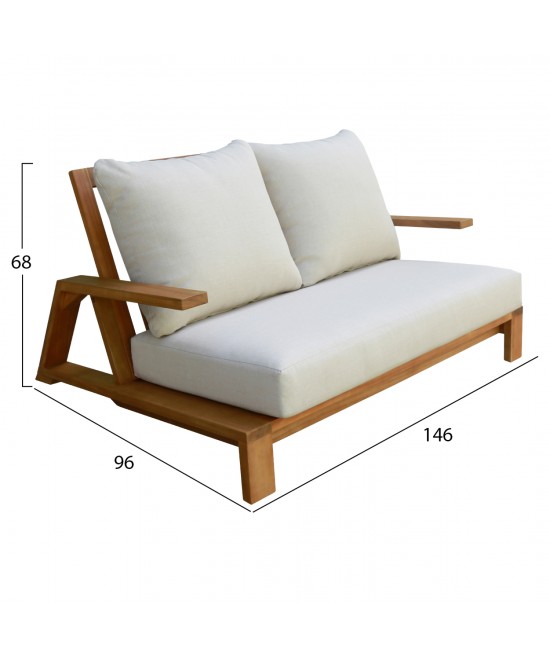 ΣΕΤ ΣΑΛΟΝΙ LOUNGE 4ΤΜΧ MIREX HM6521 ΞΥΛΟ ΑΚΑΚΙΑΣ--ΠΟΛΥΕΣΤΕΡΙΚΑ ΜΑΞΙΛΑΡΙΑ ΕΚΡΟΥ