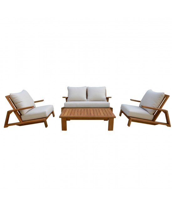 ΣΕΤ ΣΑΛΟΝΙ LOUNGE 4ΤΜΧ MIREX HM6521 ΞΥΛΟ ΑΚΑΚΙΑΣ--ΠΟΛΥΕΣΤΕΡΙΚΑ ΜΑΞΙΛΑΡΙΑ ΕΚΡΟΥ
