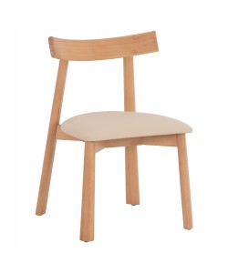 KΑΡΕΚΛΑ ΤΡΑΠΕΖΑΡΙΑΣ OSORIO HM18335.11 RUBBERWOOD ΦΥΣΙΚΟ-ΕΚΡΟΥ PU 51x55x74Υεκ