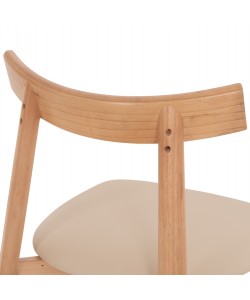KΑΡΕΚΛΑ ΤΡΑΠΕΖΑΡΙΑΣ OSORIO HM18335.11 RUBBERWOOD ΦΥΣΙΚΟ-ΕΚΡΟΥ PU 51x55x74Υεκ